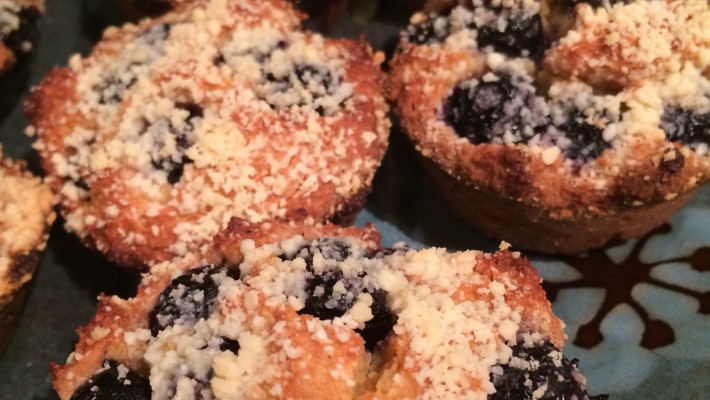 Grain-free Blueberry Crumb Muffins